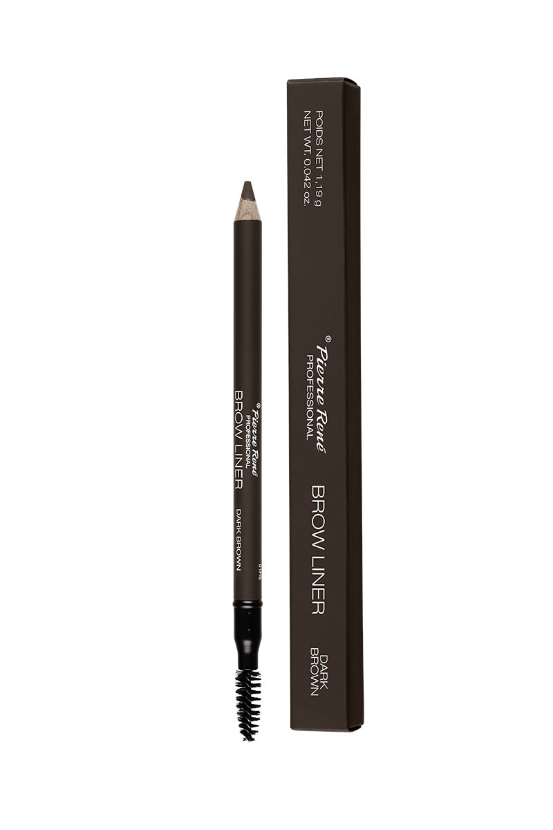 EYEBROW PENCIL WITH BRUSH - BROW LINER NO. 04 DARK BROWN